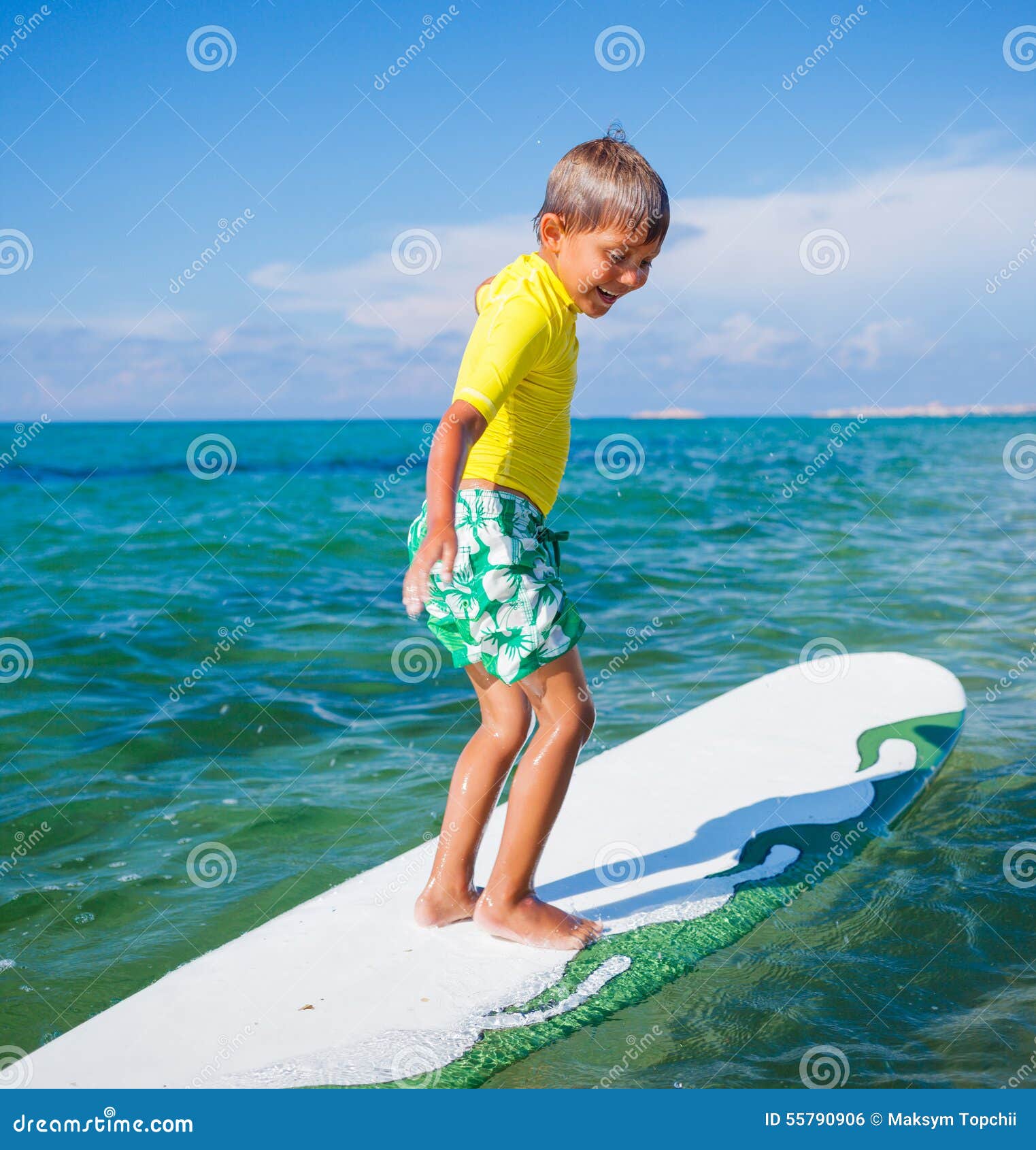 Boy with surf stock photo. Image of person, caucasian - 55790906