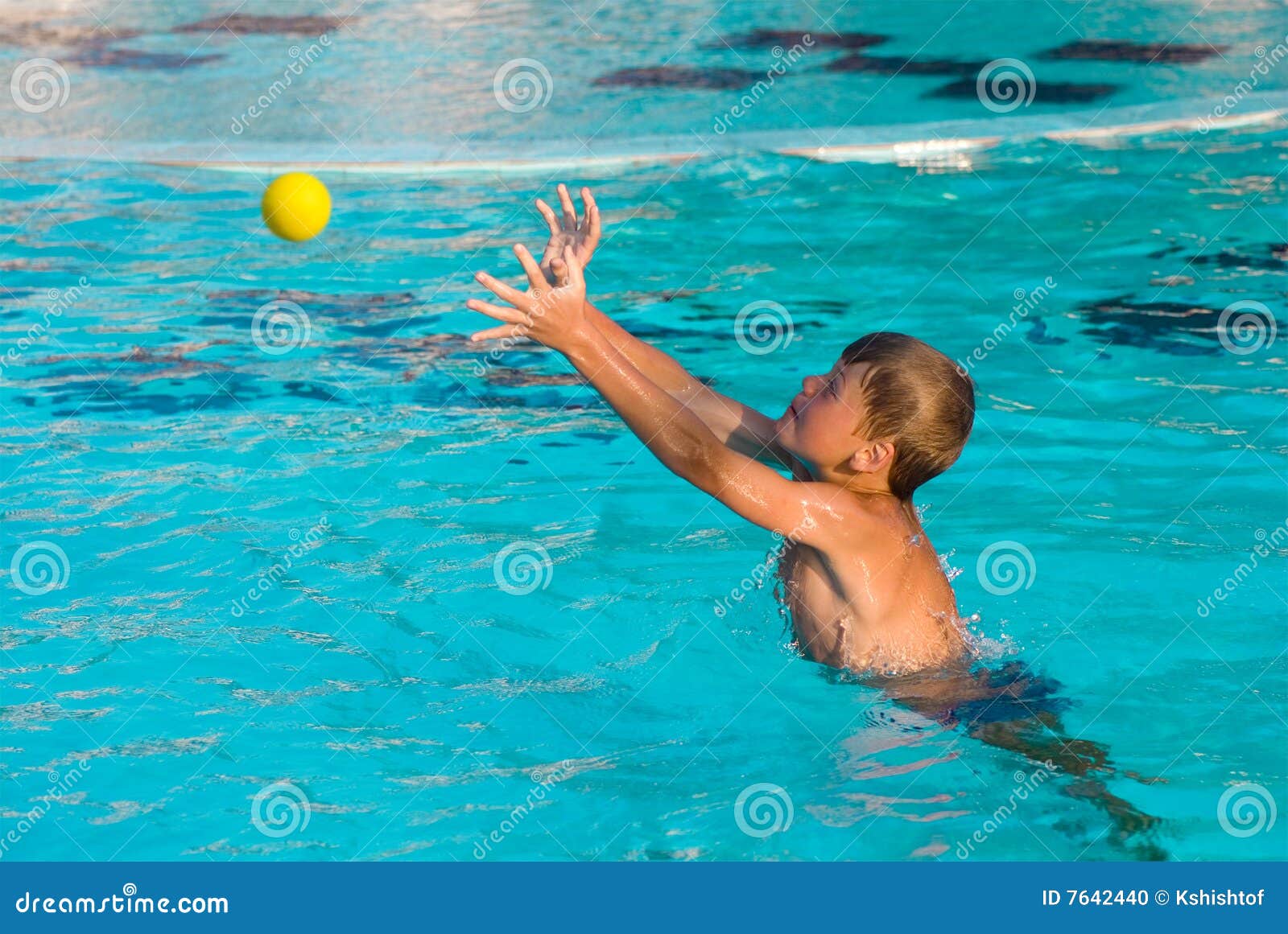 Boy with tennis ball stock photo. Image of games, childhood 7642440