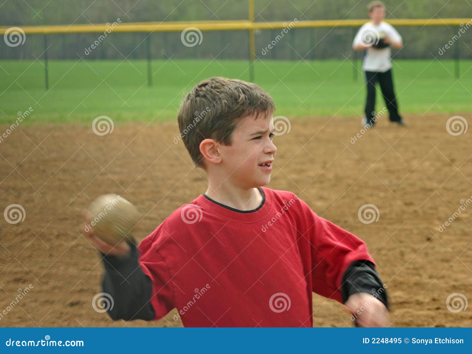 Boy Throwing Baseball stock image. Image of close, ball 2248495