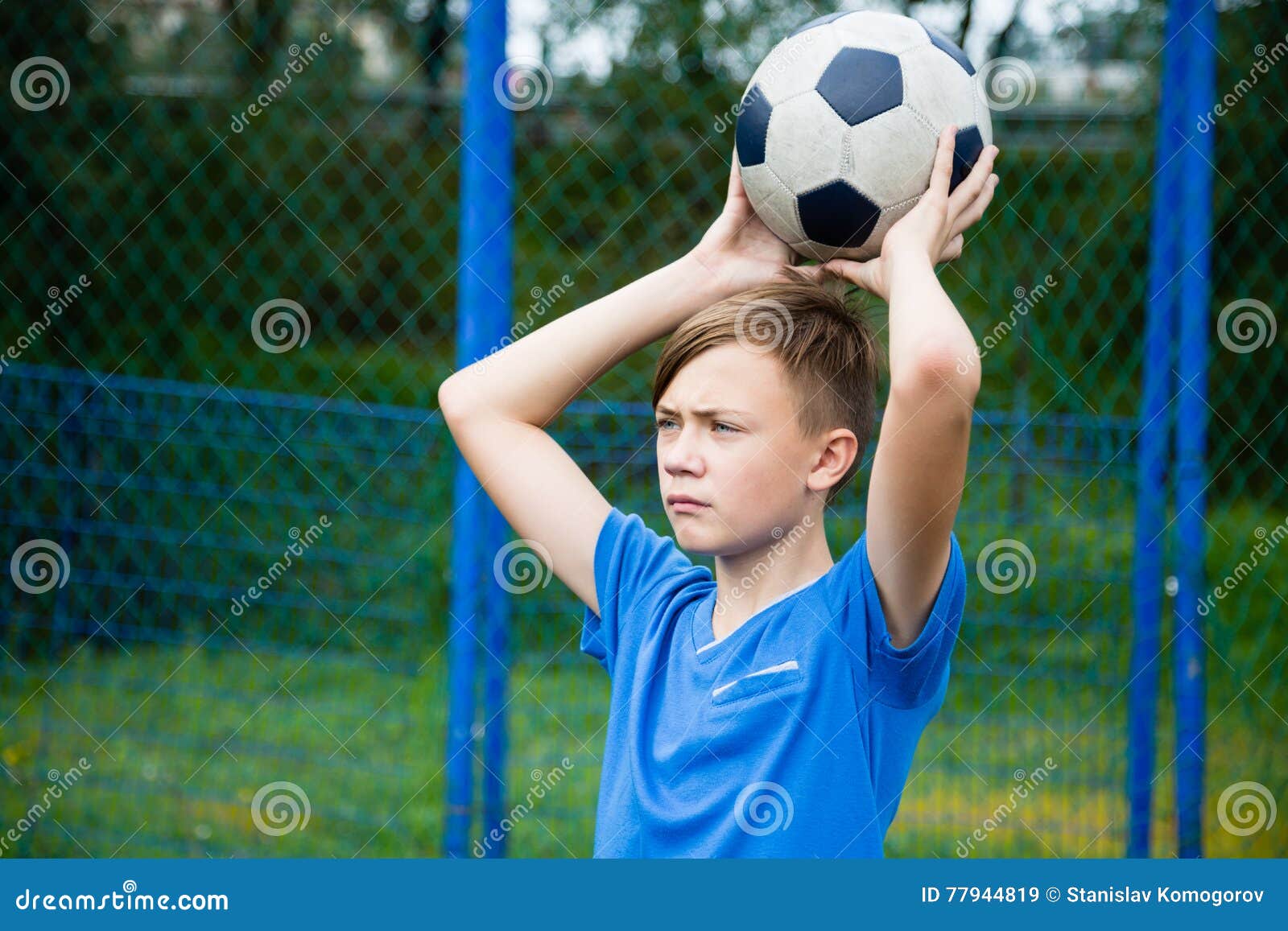 Boy throws a ball out stock image. Image of hobby, training 77944819