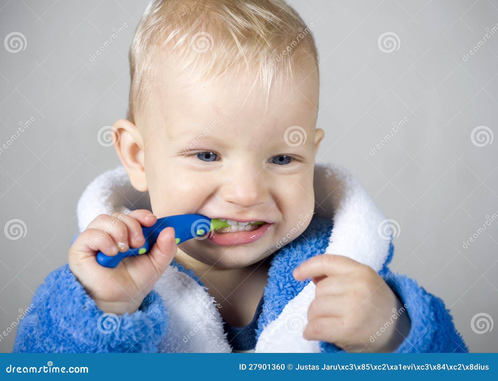 Boy with tooth brush stock photo. Image of laughing, brush 27901360