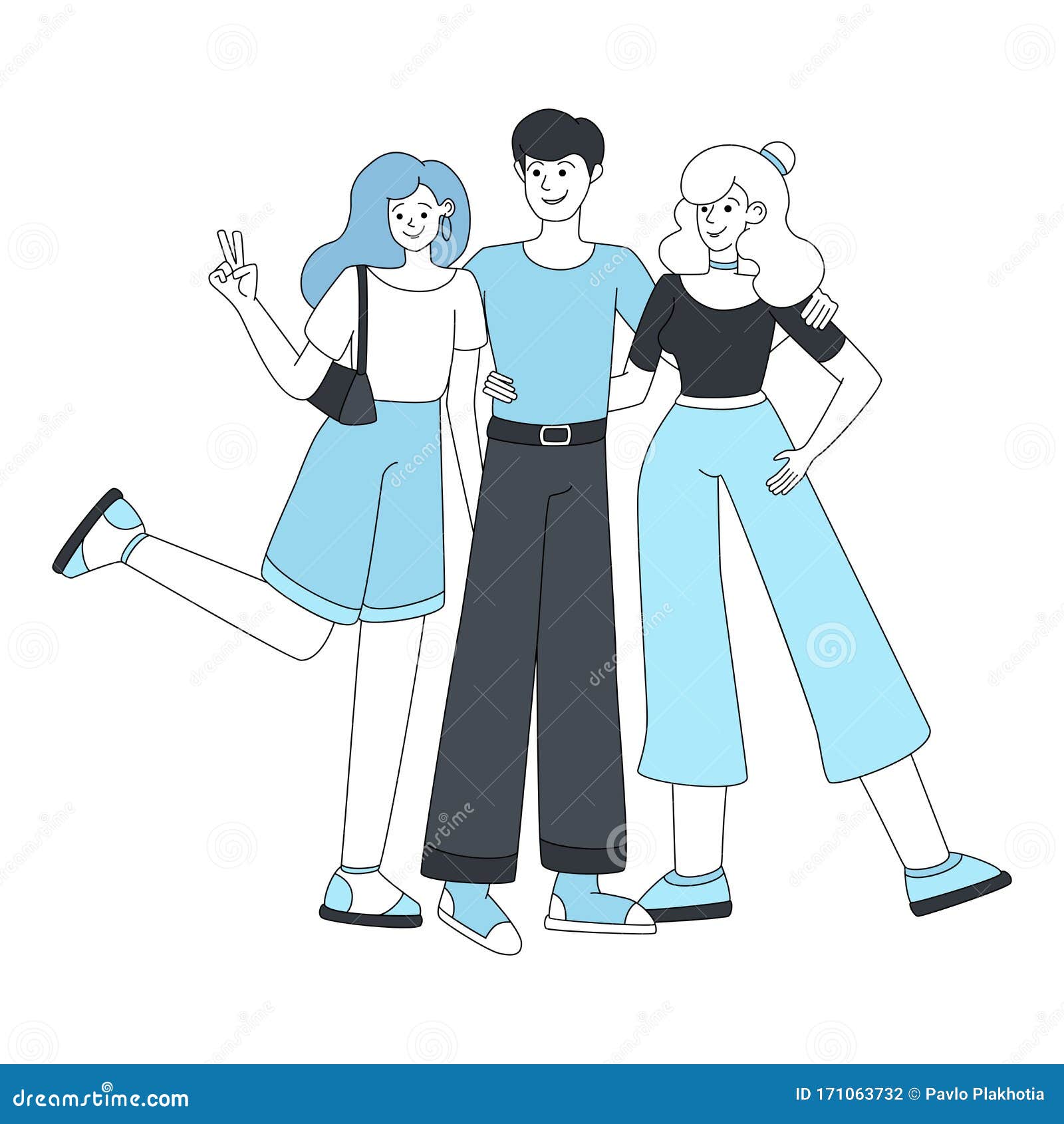 Three Best Friends Girls Stock Illustrations 84 Three Best Friends Girls Stock Illustrations Vectors Clipart Dreamstime