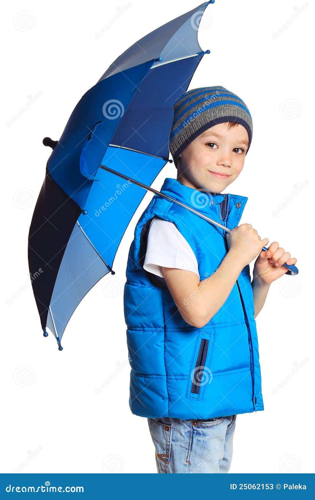 Boy with umbrella stock image. Image of holding, child 25062153