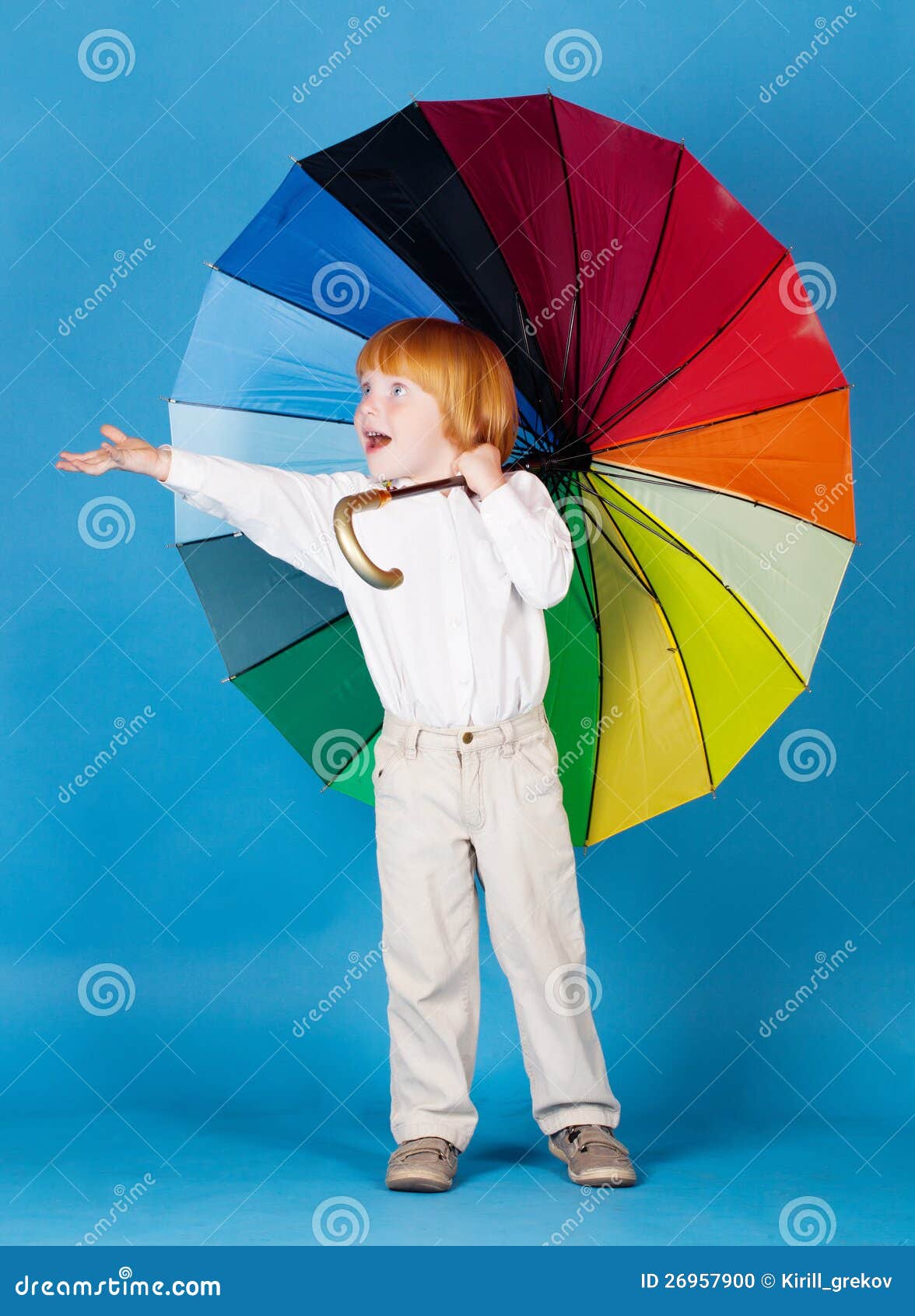 Boy with umbrella stock photo. Image of boots, pink, childhood 26957900