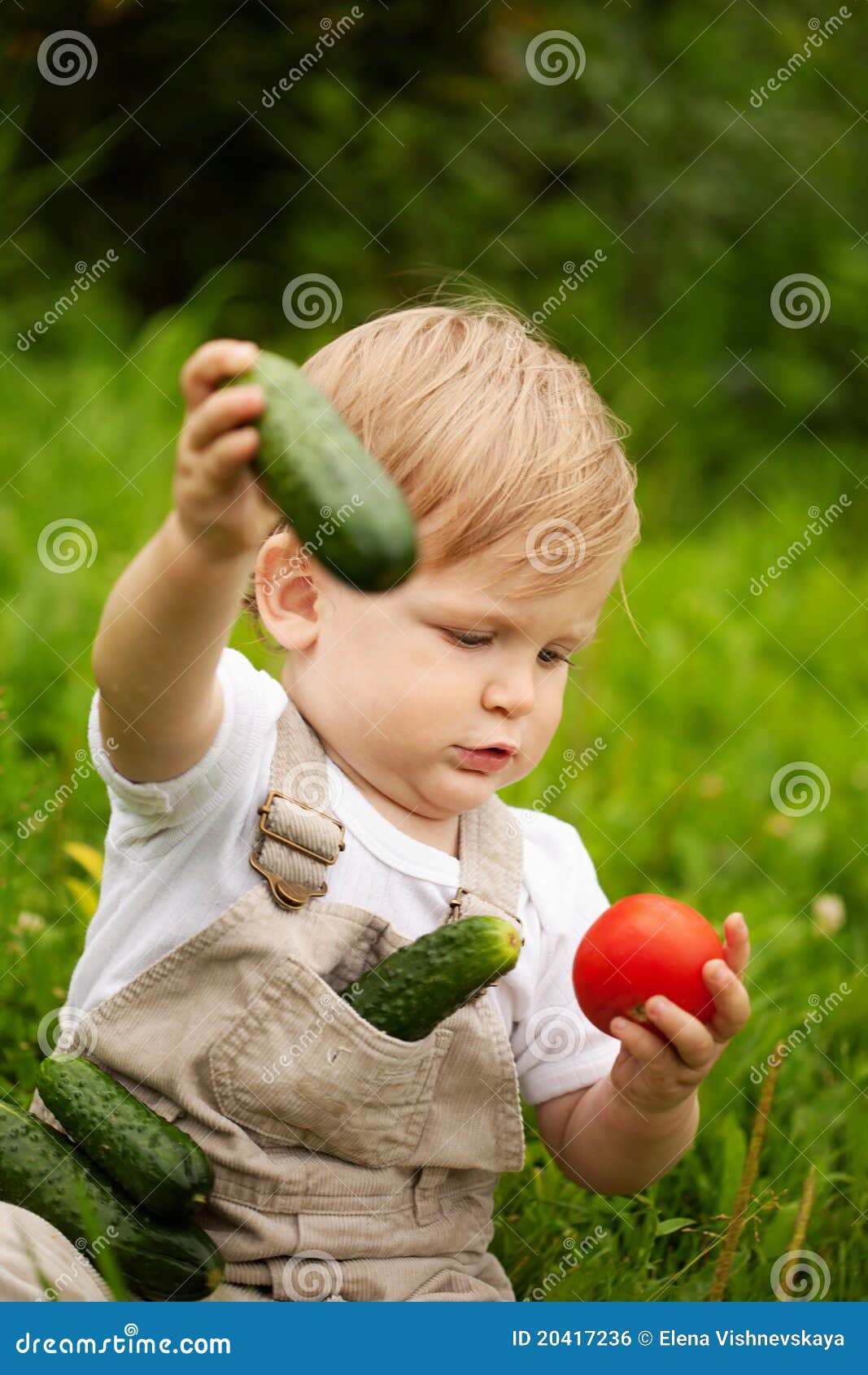 Boy and vegetables stock photo. Image of child, vegetables 20417236