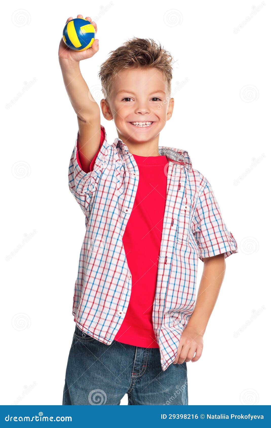 Boy with volleyball ball stock photo. Image of play, adolescent 29398216
