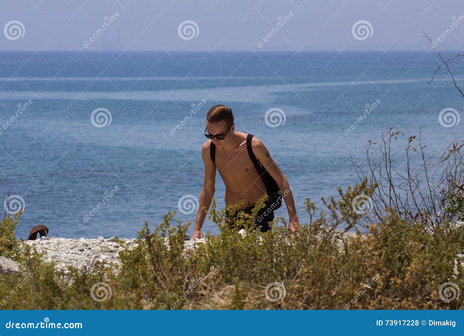 Boy Walking on the Beach, Cyprus Stock Photo - Image of side, beach