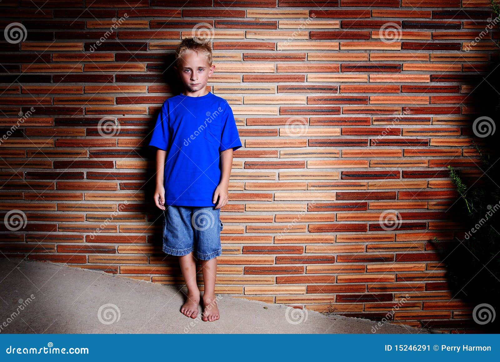 Boy on Wall stock image. Image of male, child, standing 15246291