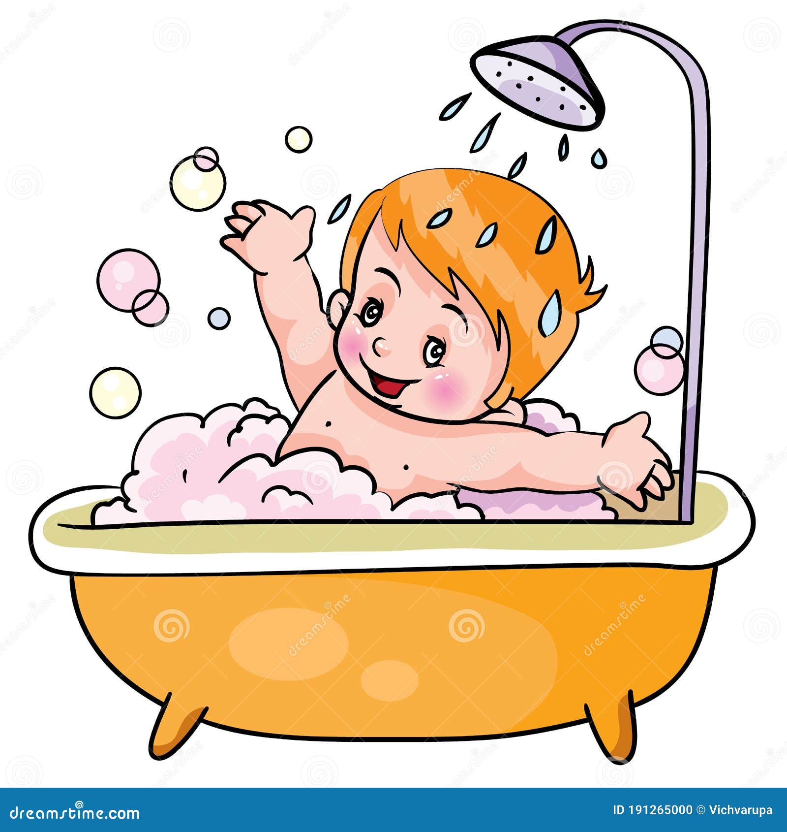 Boy is Washing in a Bath among White Foam and Water is Pouring from the Shower from Above, Cartoon Illustration, Isolated Object Stock Vector - Illustration of clean, book: 191265000 Boy is Washing in a Bath among White Foam and Water is Pouring from the Shower from Above, Cartoon Illustration, Isolated Object Stock Vector - Illustration of clean, book: 191265000
