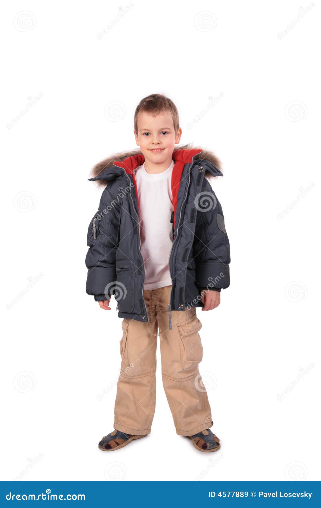 Boy in winter clothes stock image. Image of jacket, small - 4577889