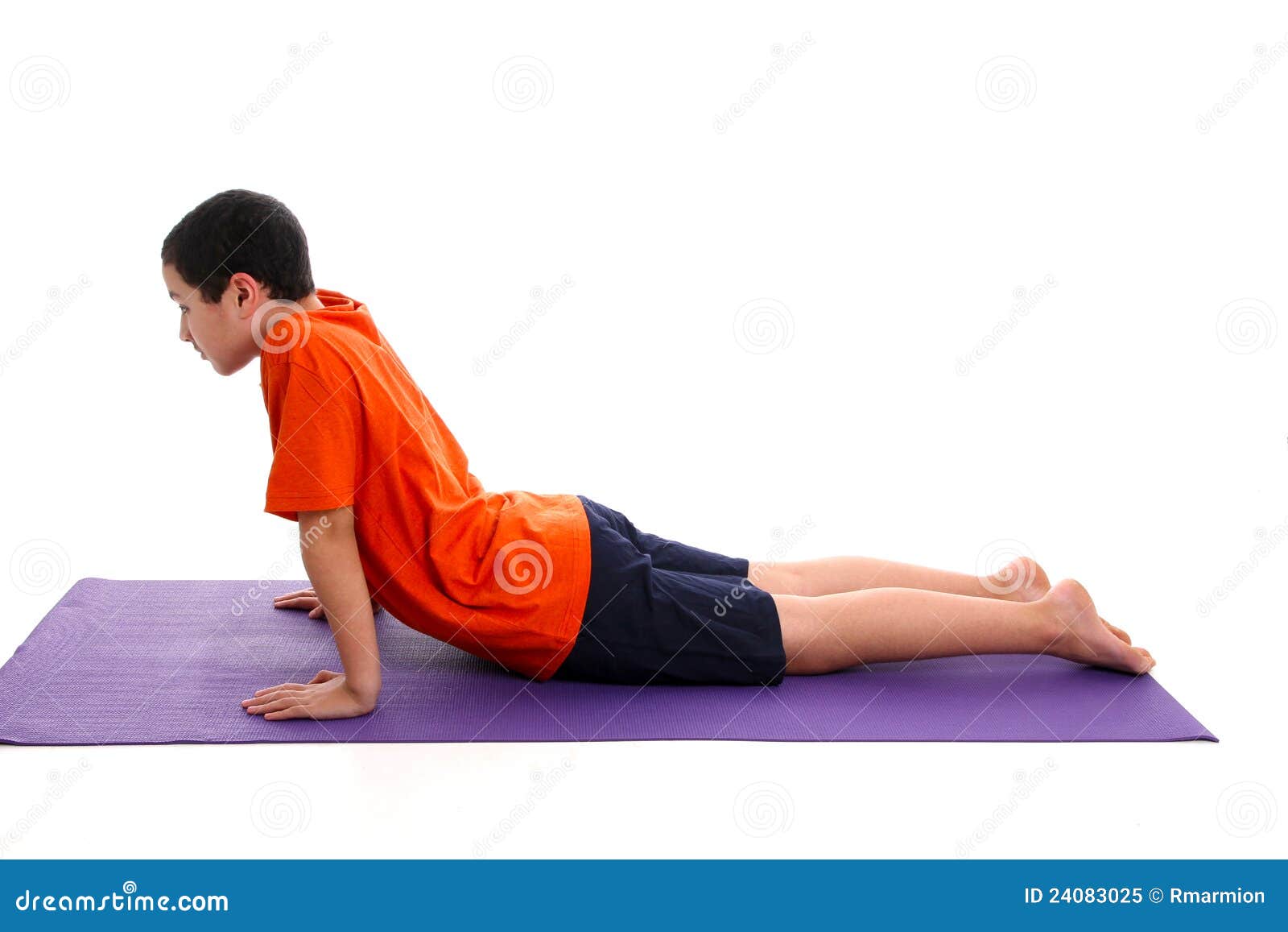 Boy In Yoga Pose Royalty Free Stock Photo - Image: 24083025