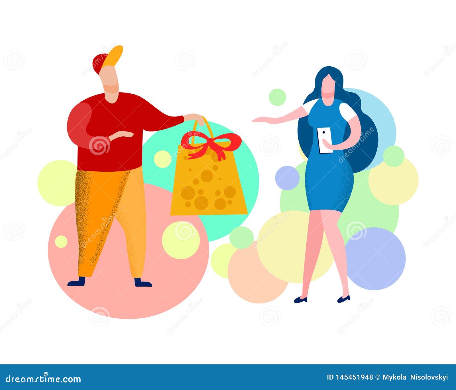 Boyfriend Giving Gift Cartoon Vector Illustration Stock Vector ...