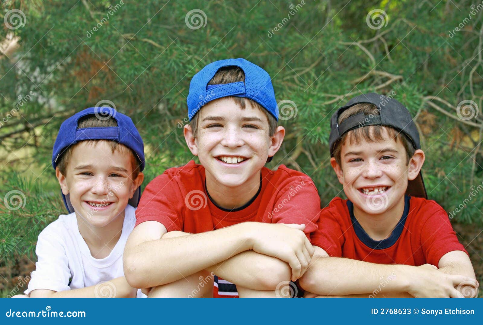 Boys in Baseball Hats stock image. Image of childhood 2768633