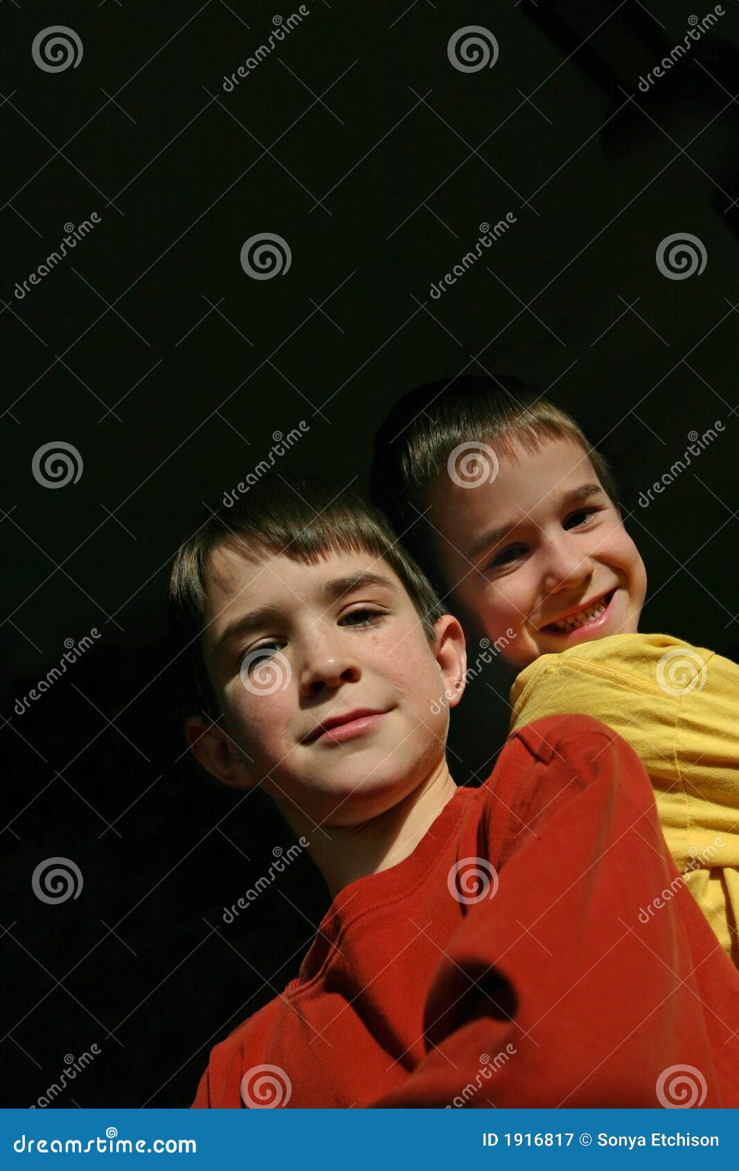 Boys on a Black Background stock image. Image of domestic 1916817