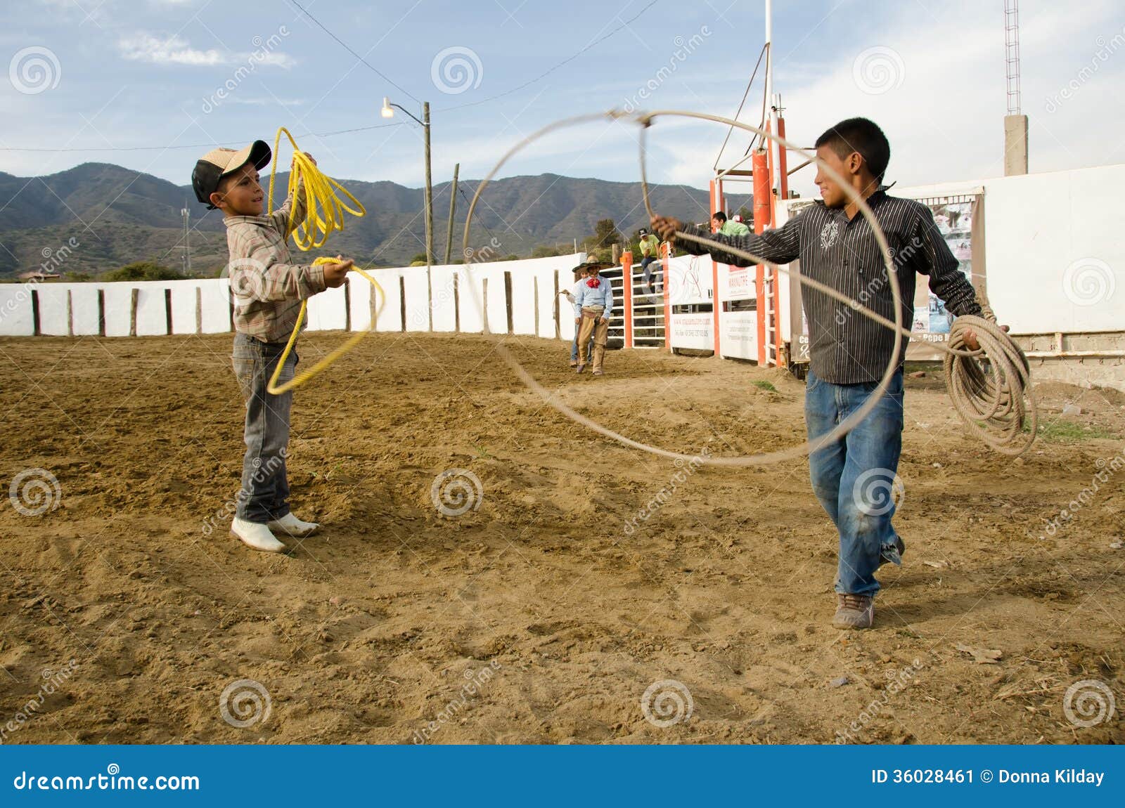 Boys Doing Rope Tricks in Arena Editorial Photo Image of rope, mexico