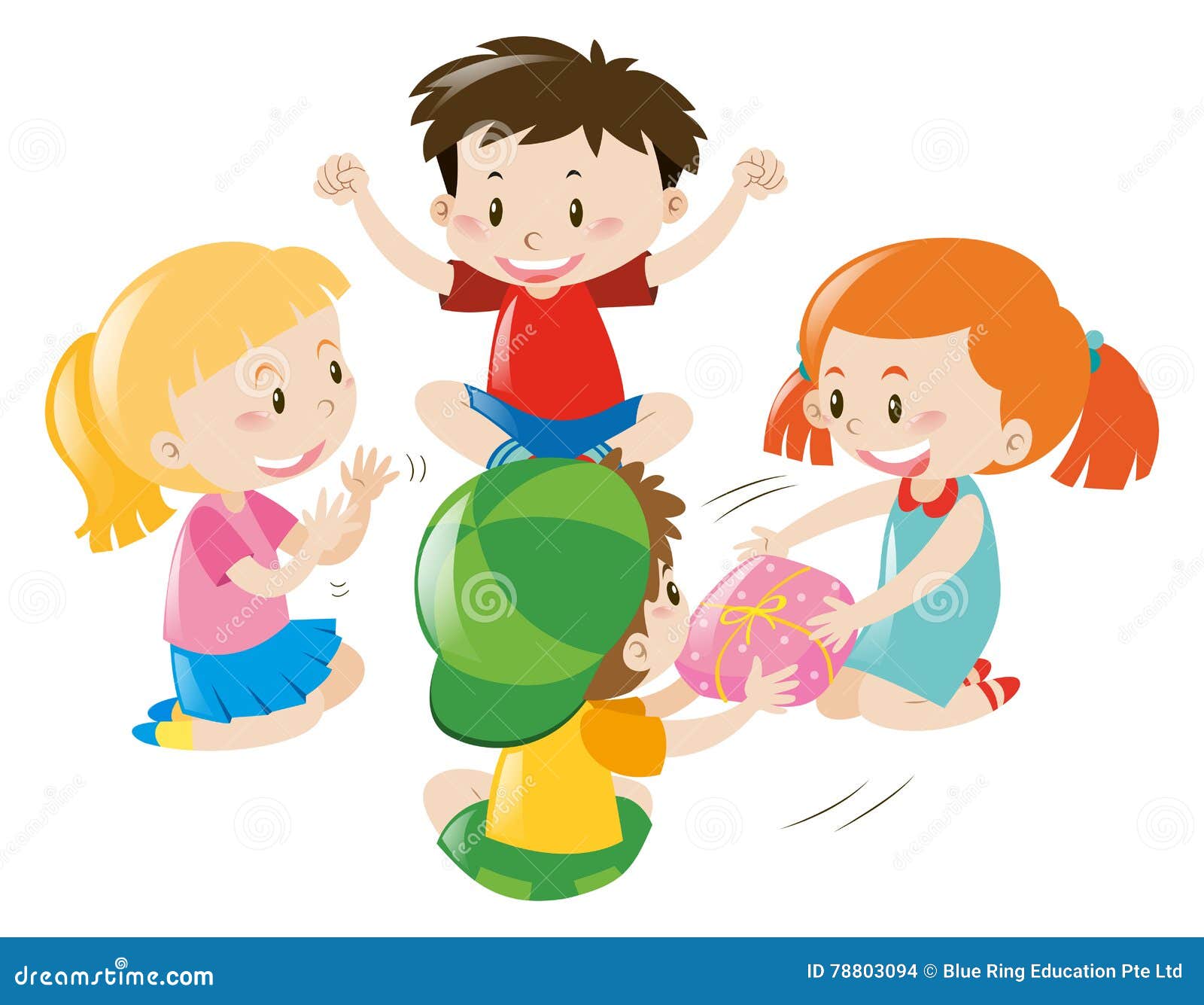 Boys and Girls Passing Object Round the Circle Stock Vector - Illustration of play, present: 78803094 Boys and Girls Passing Object Round the Circle Stock Vector - Illustration of play, present: 78803094