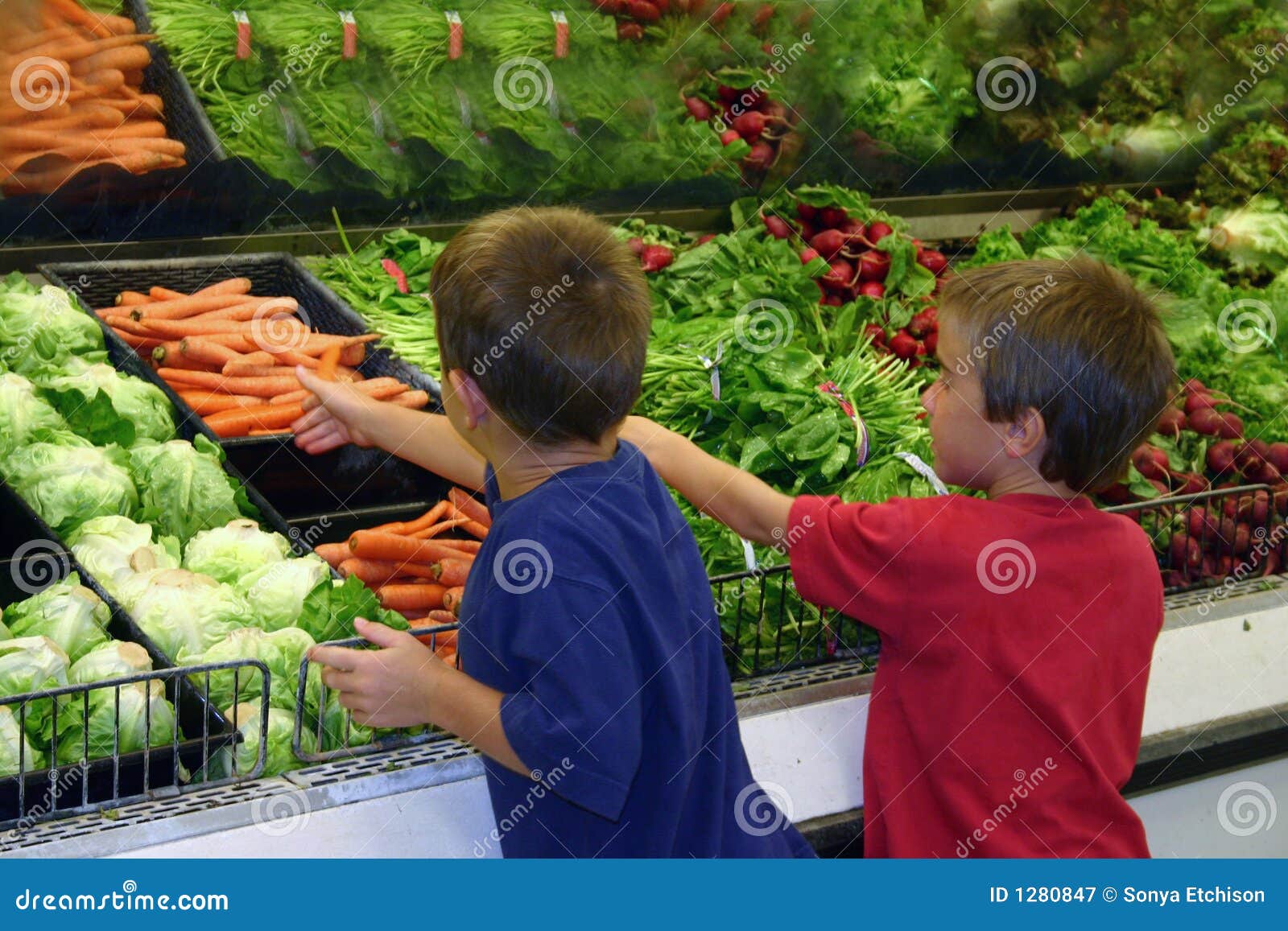 Boys in Grocery Store stock image. Image of horizontal 1280847