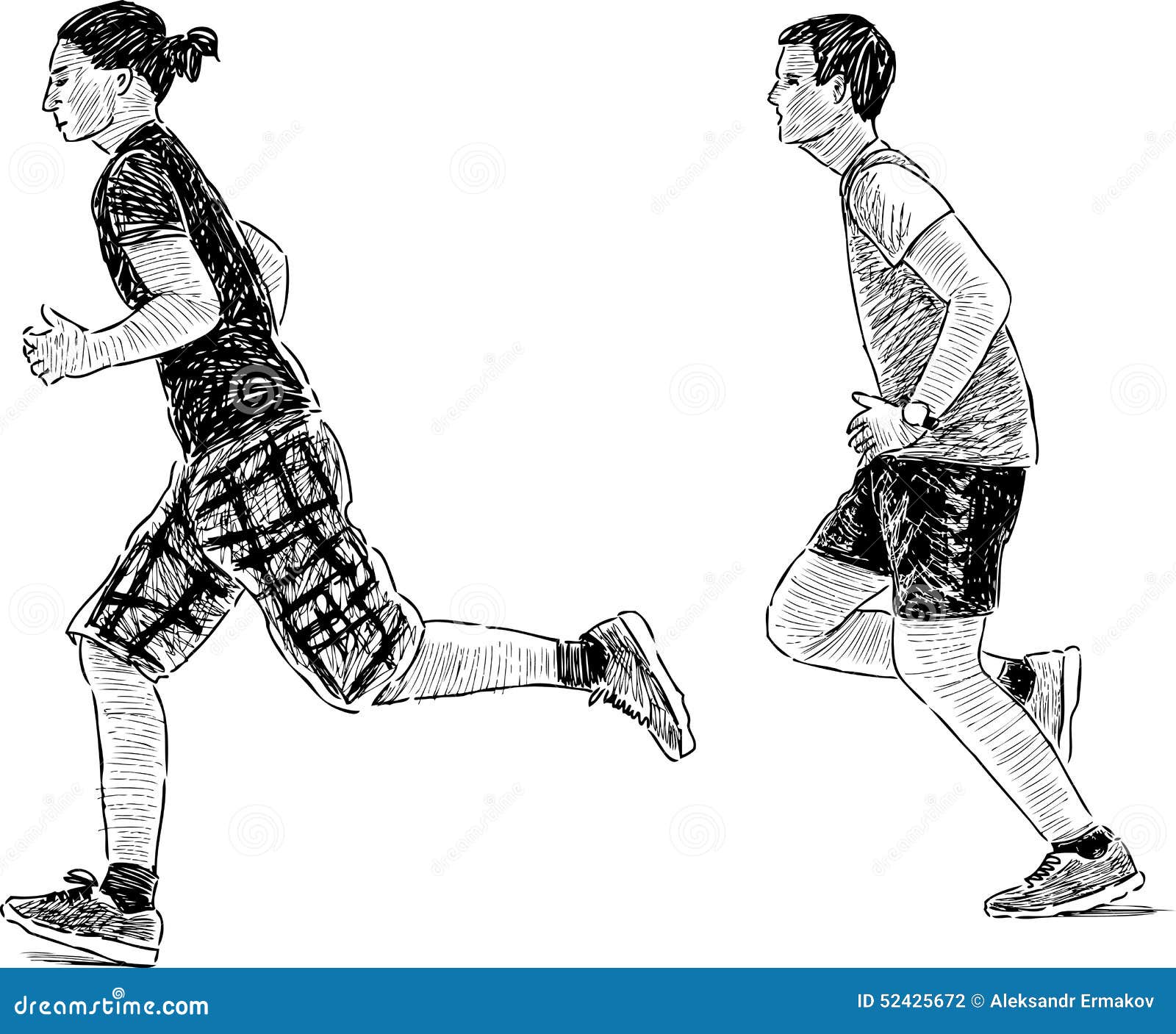 Boys jogging stock vector. Illustration of sport, person 52425672