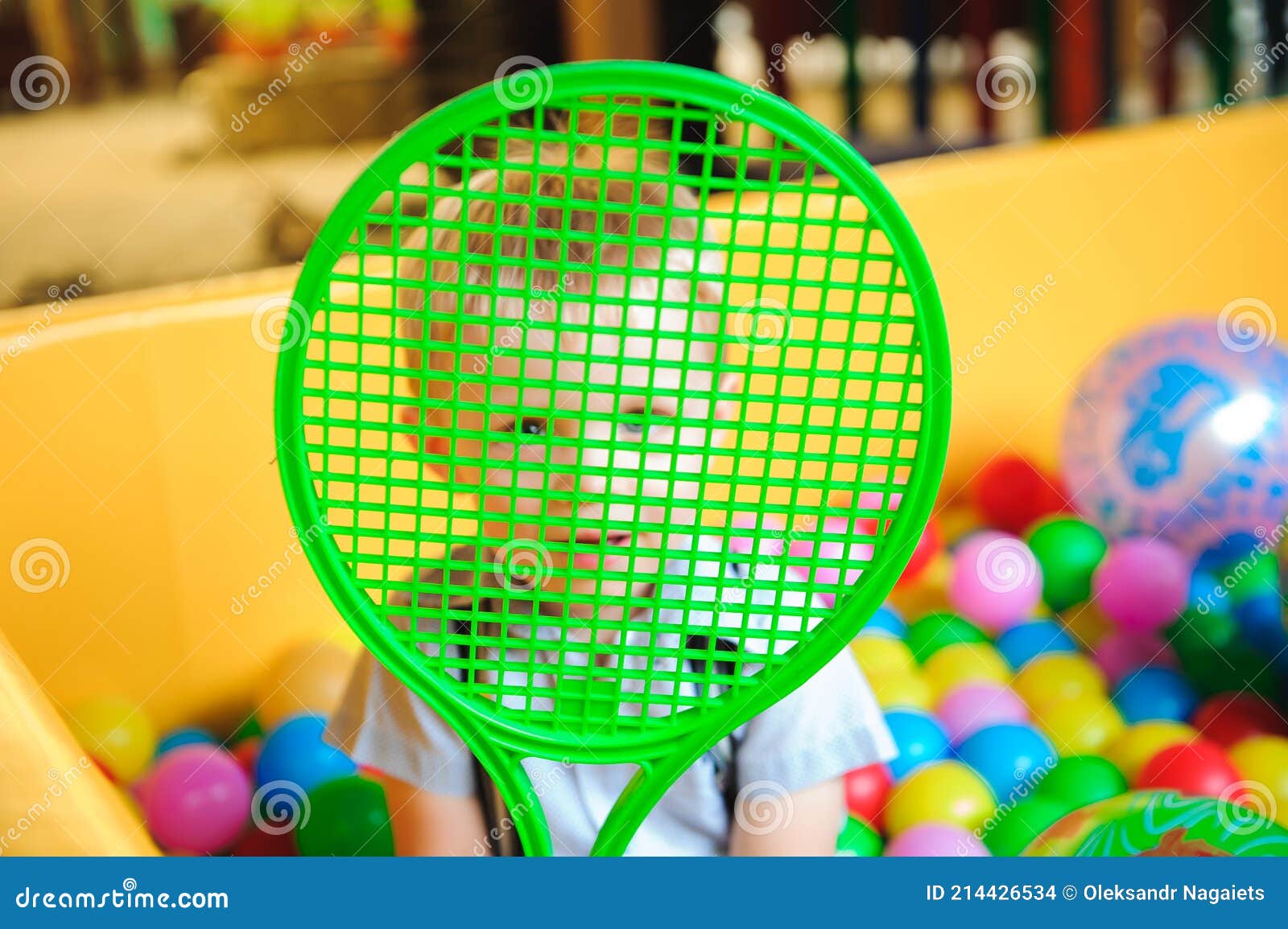 Boys Playing on the Playground, in the Children S Maze with Balls