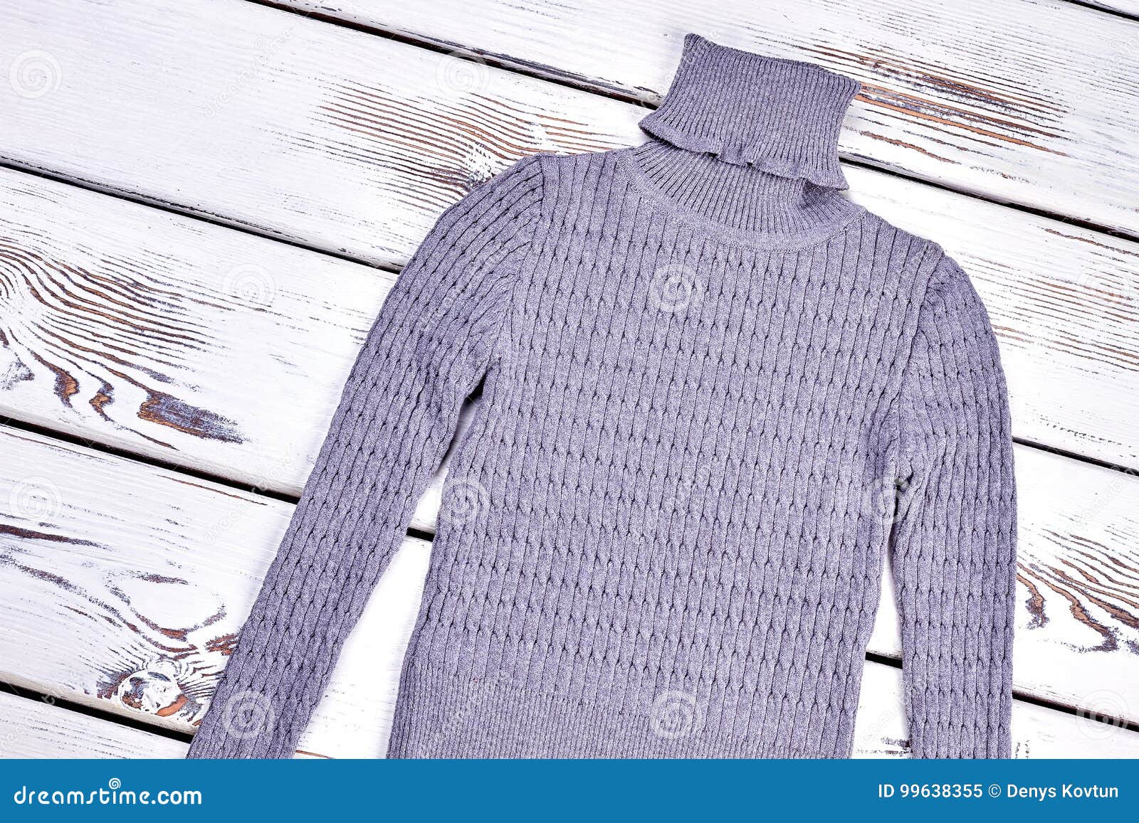 Boys Turtleneck Warm Gray Sweater. Stock Image - Image of design ...