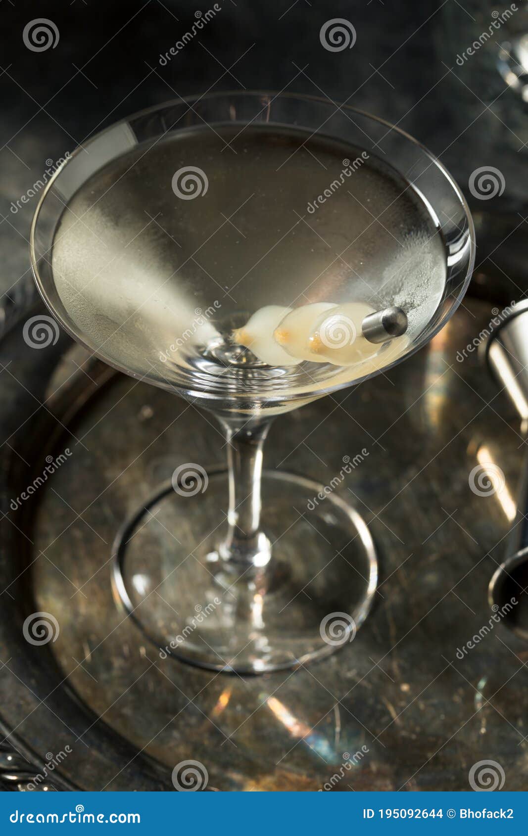 Bozy Dry Gin Gibson Martini Foto de Stock Imagem de giro, bebida