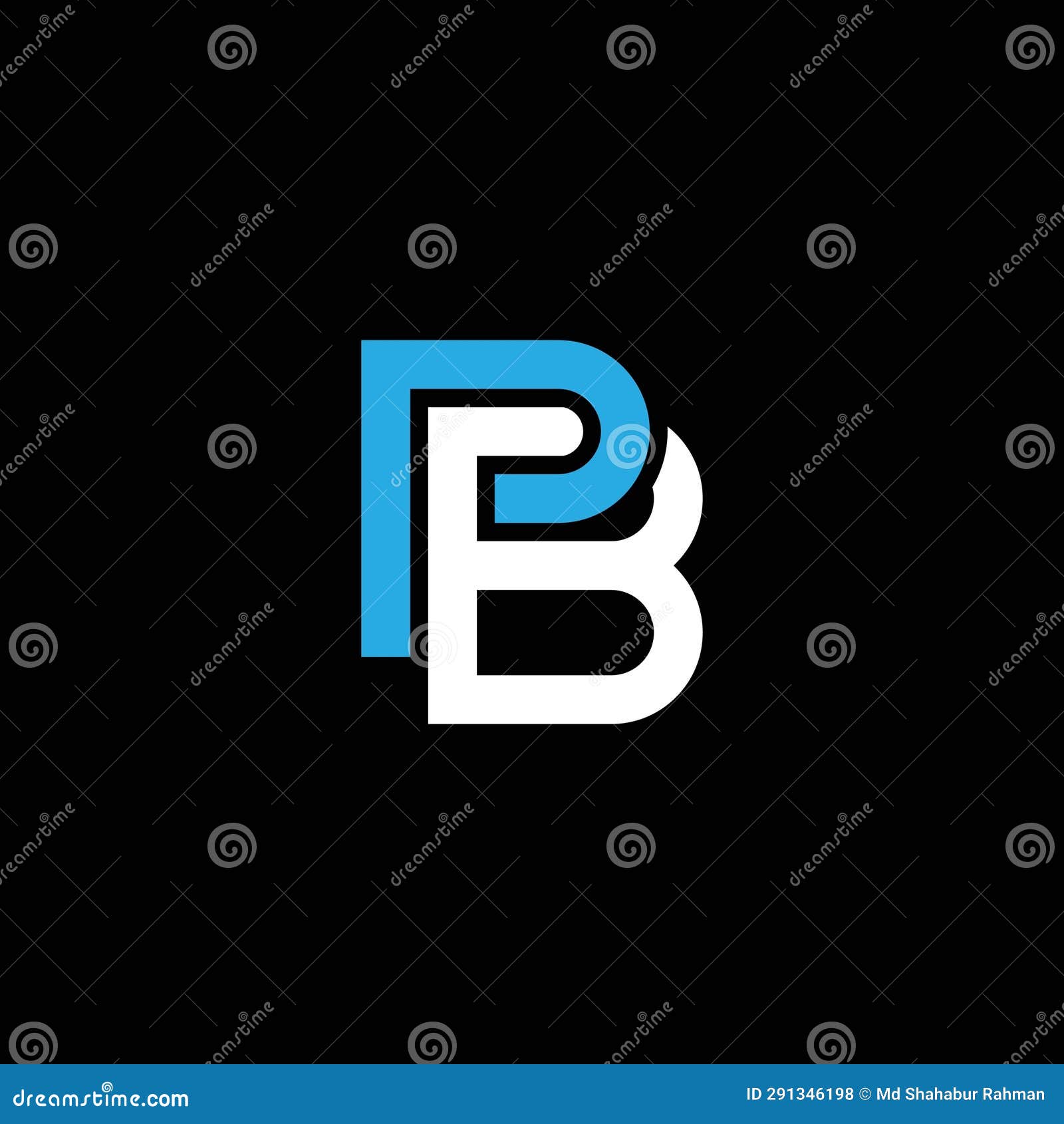 bp or pb abstract outstanding professional business awesome artistic branding company different colors  logo