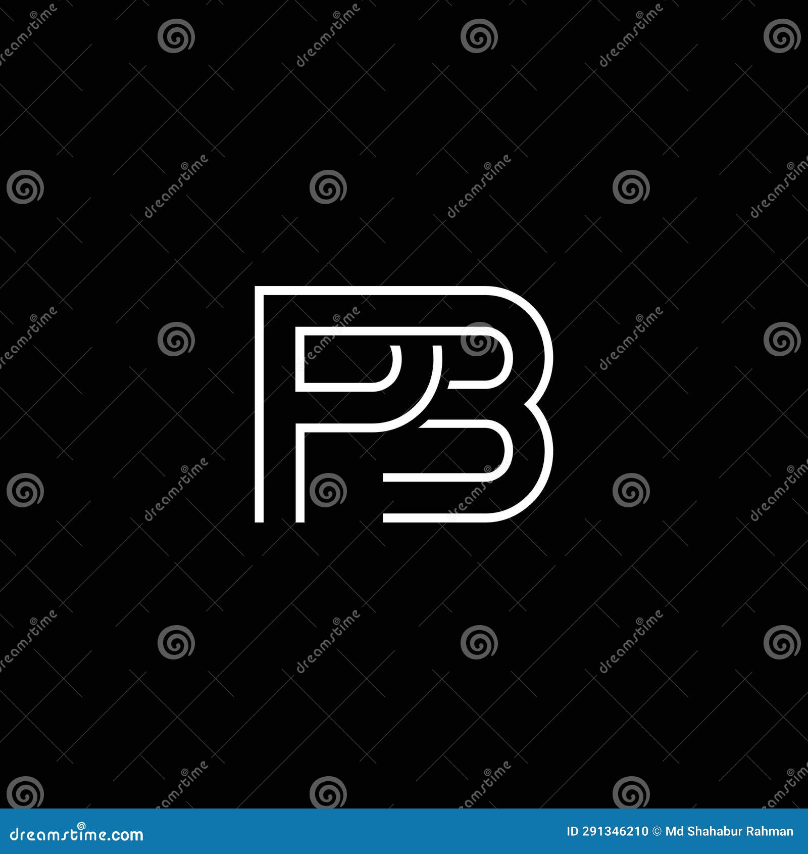 bp or pb abstract outstanding professional business awesome artistic branding company different colors  logo