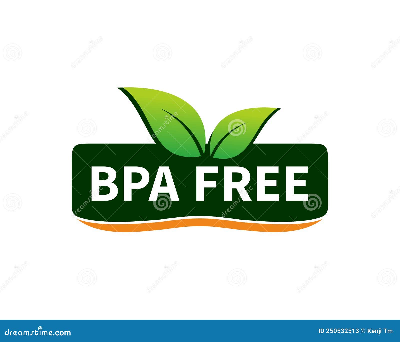 Premium Vector  Bpa free round symbol green leaves vector