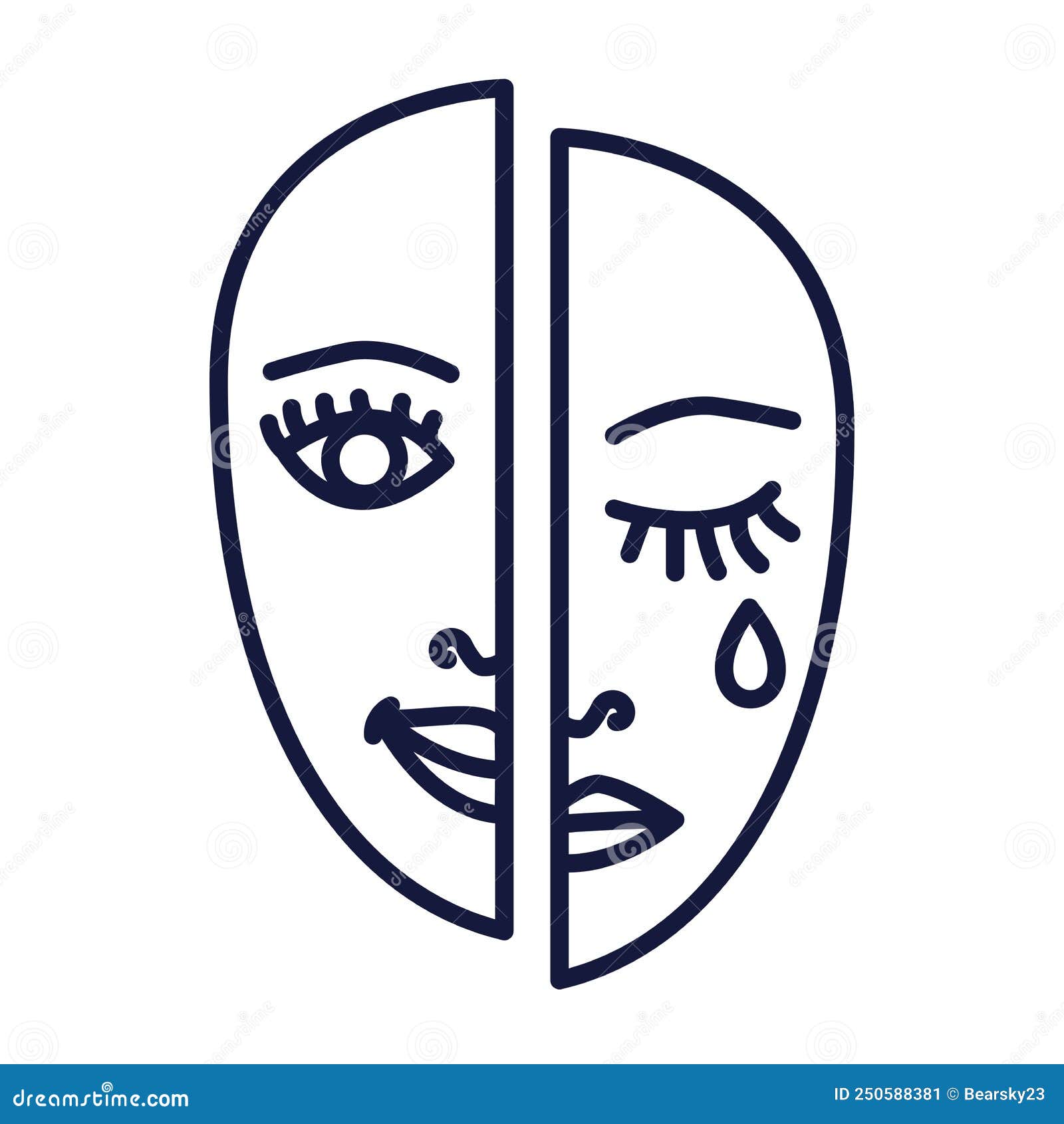 BPD - Borderline Personality Disorder Icon Showing Mental Illness ...