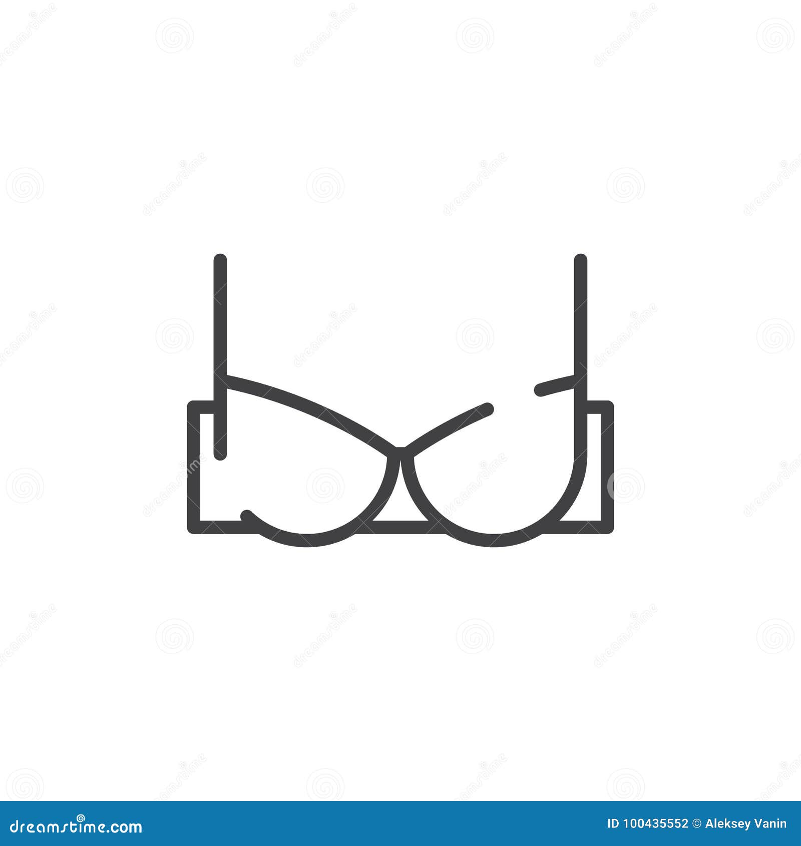 Bralette bra icon outline style Royalty Free Vector Image