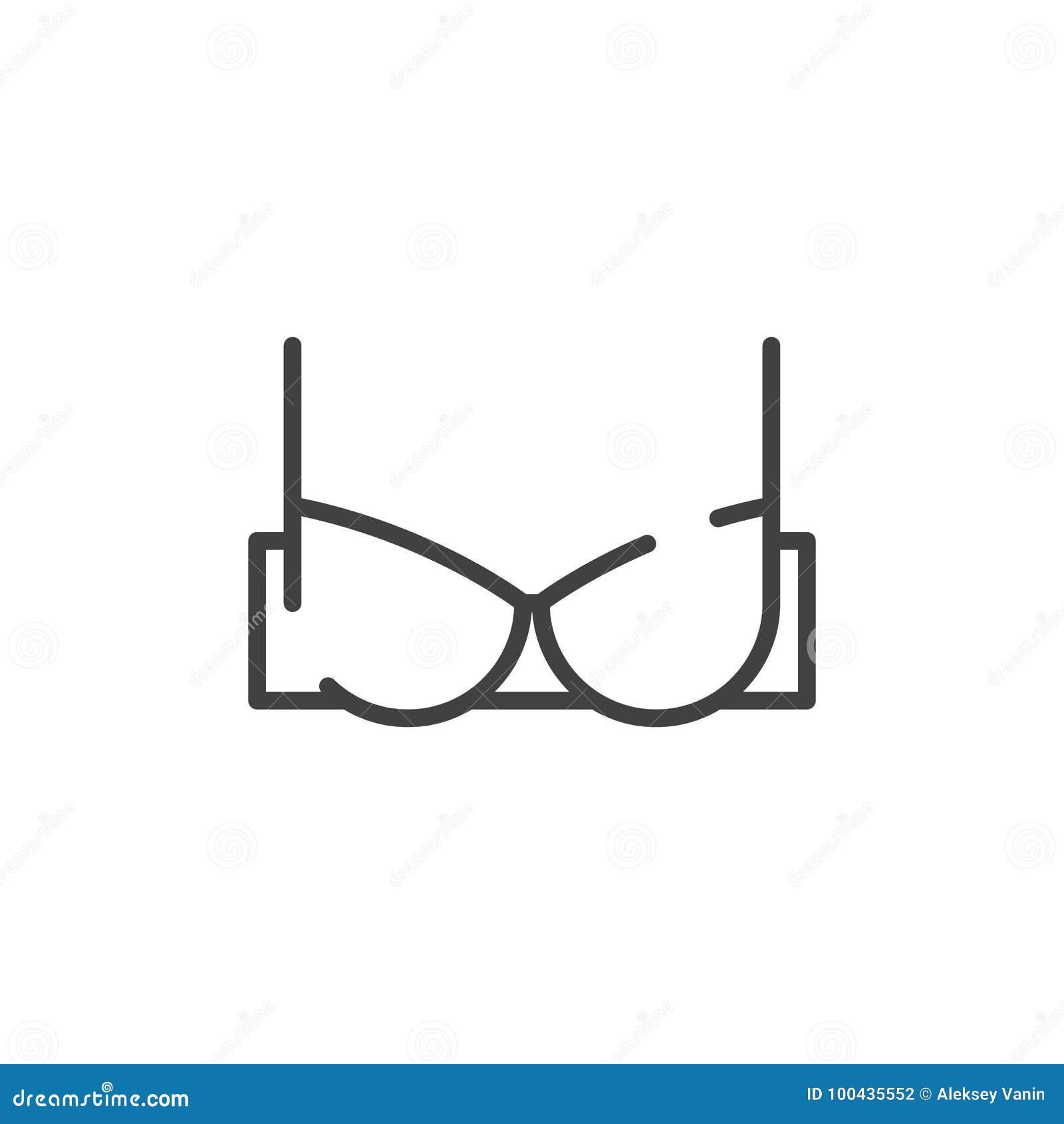 Bra Vector Icon.Outline Vector Logo Isolated On White Background Bra.  Royalty Free SVG, Cliparts, Vectors, and Stock Illustration. Image  194677580.