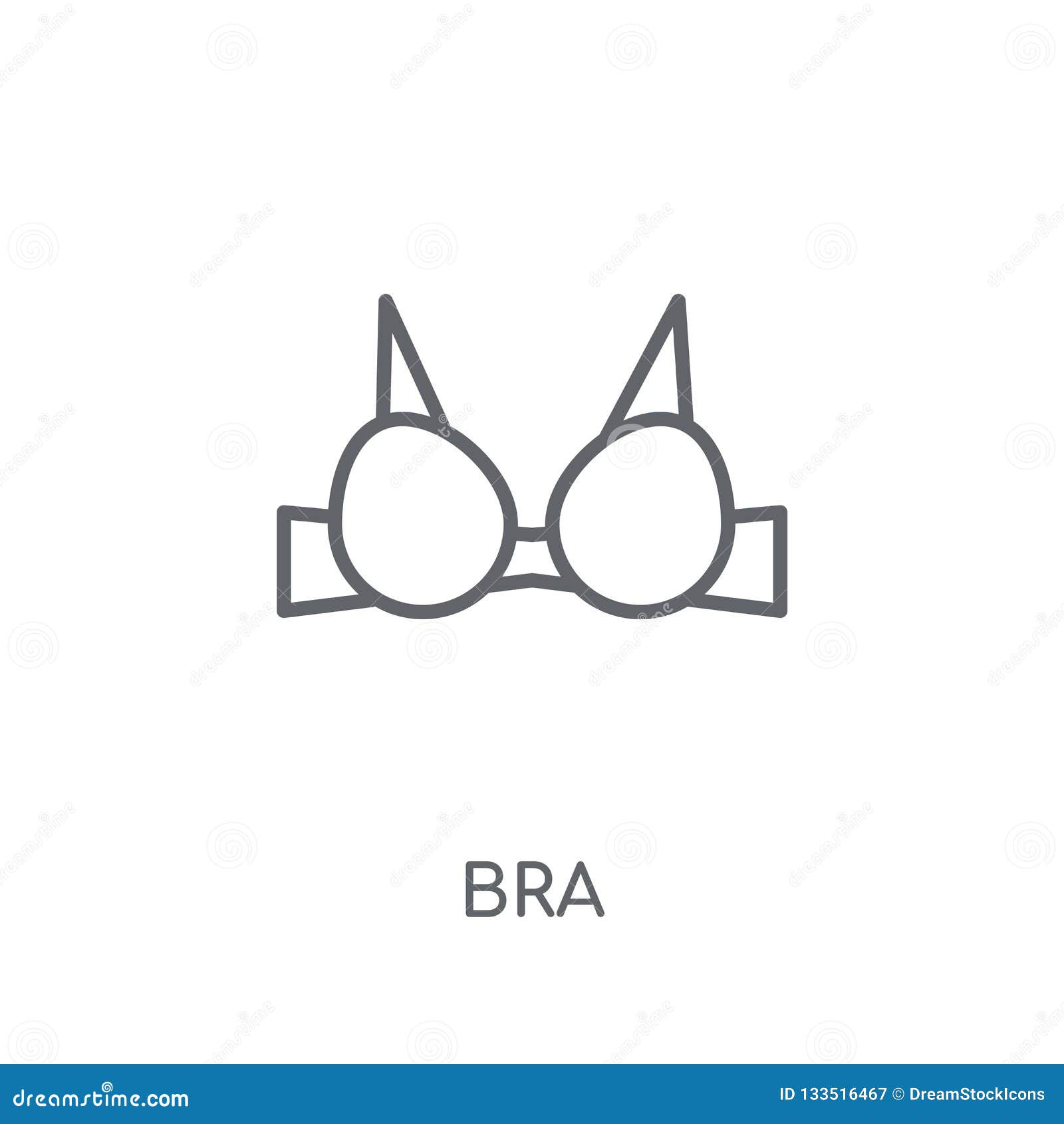 Bra Linear Icon. Modern Outline Bra Logo Concept on White Backgr Stock