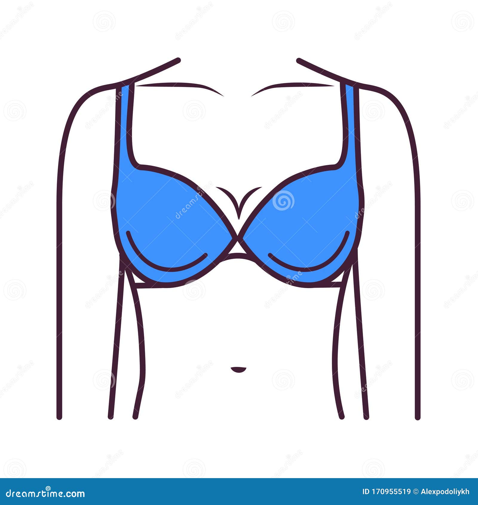 Bra color icon. Brassiere. Isolated vector illustration 4460932 Vector Art  at Vecteezy