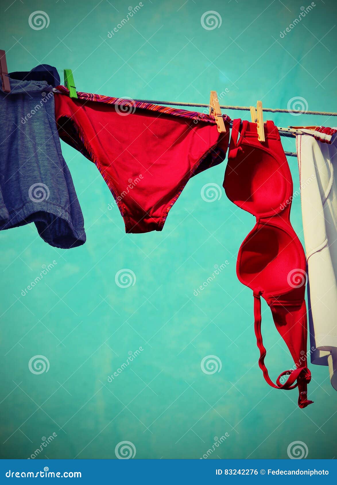 BRA and Panties Hanging in the Sun Stock Photo Image of woman, seduce