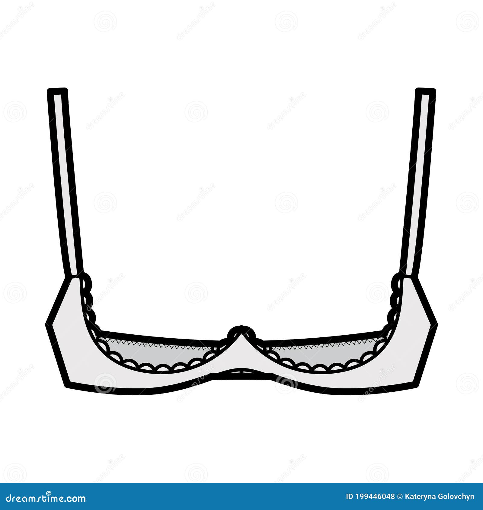 Bra Shelf Open Cup Lingerie Technical Fashion Illustration with Adjustable  Shoulder Straps, Hook-and-eye Closure. Flat Stock Vector - Illustration of  outline, croquis: 199446048