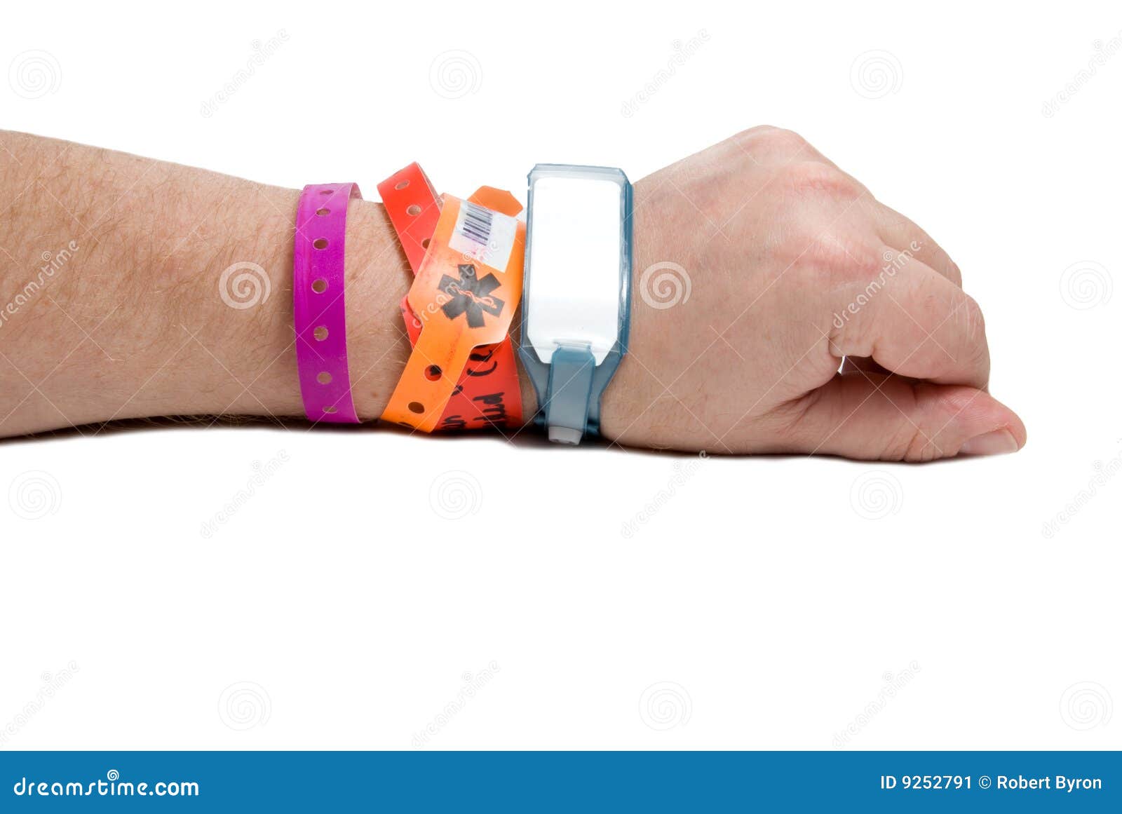 Bracelet D'identification D'hôpital Image stock - Image du personne,  poignet: 9252791