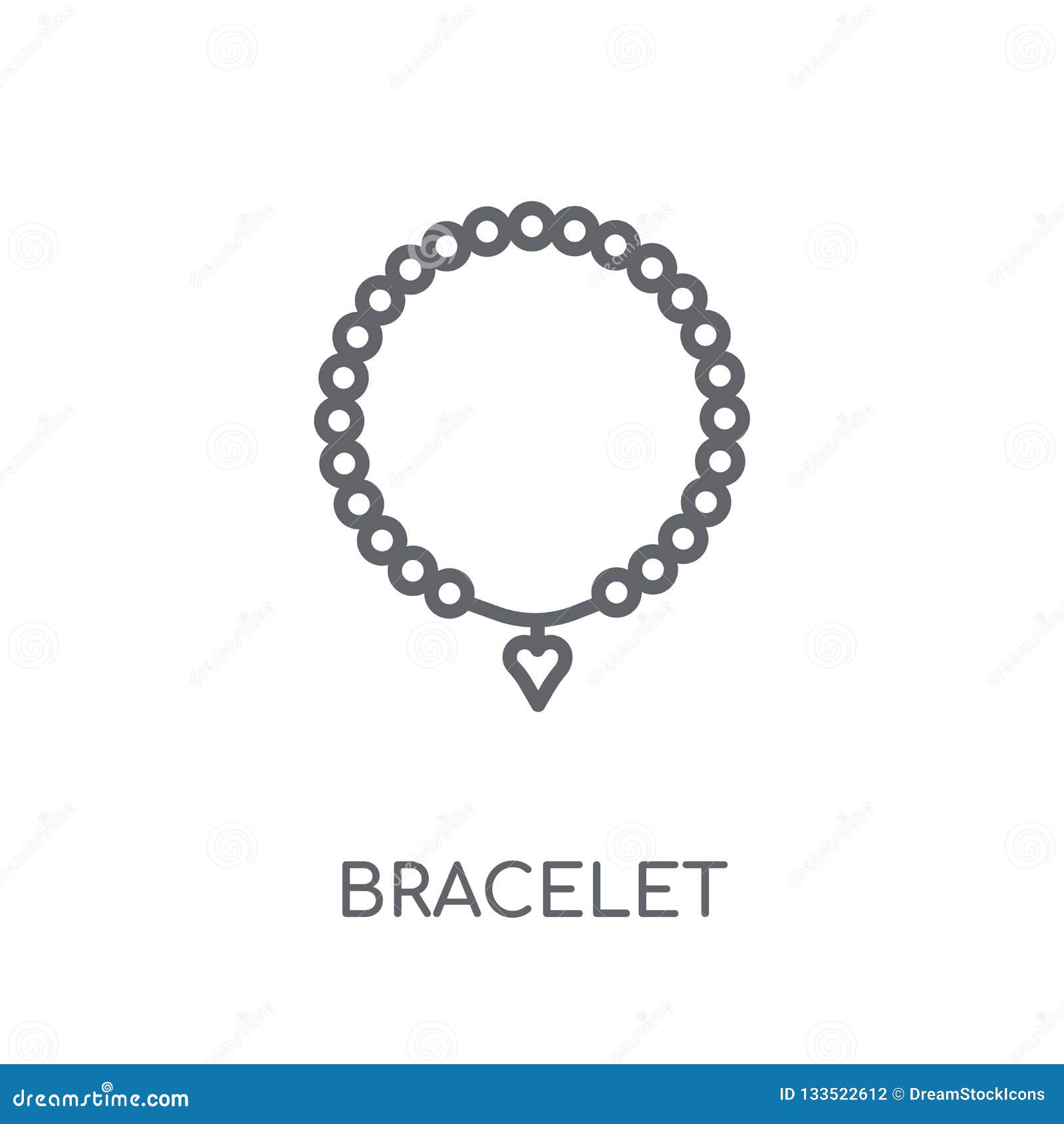 bracelet linear icon. modern outline bracelet logo concept on wh
