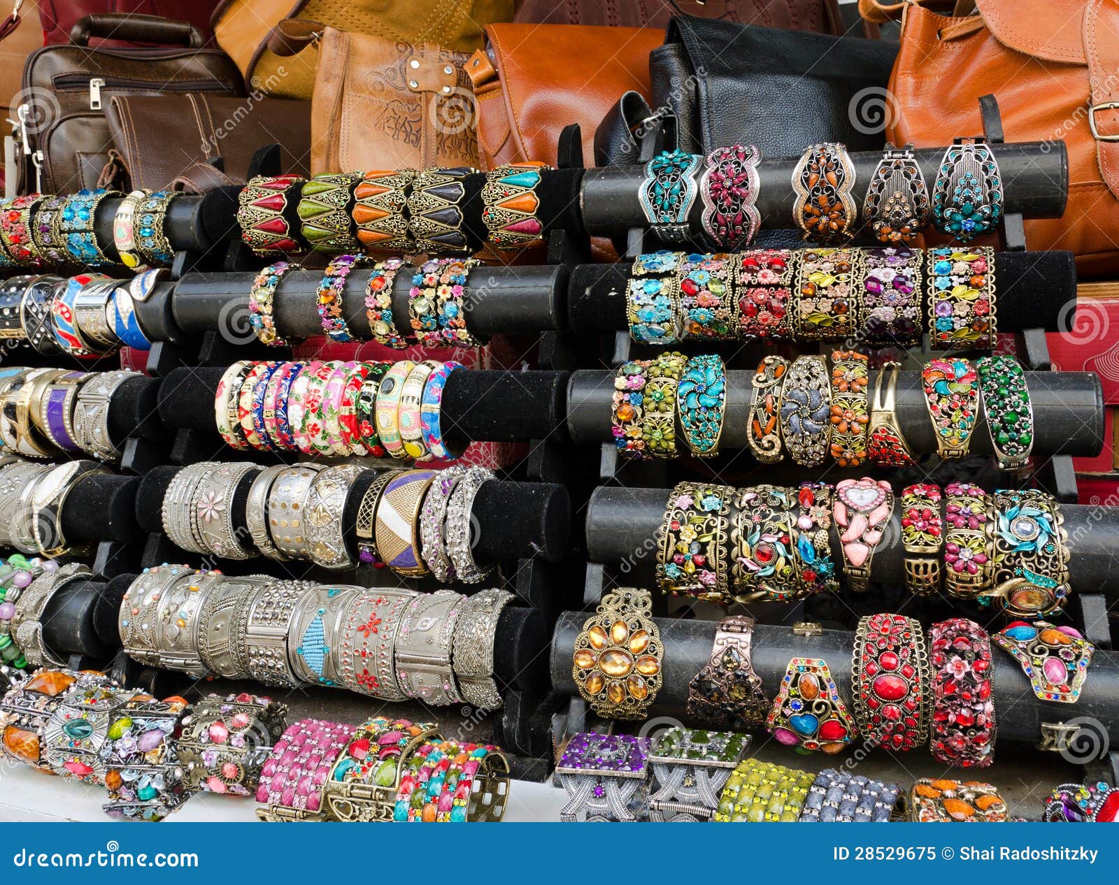 Bracelets at market editorial image. Image of bracelet 28529675
