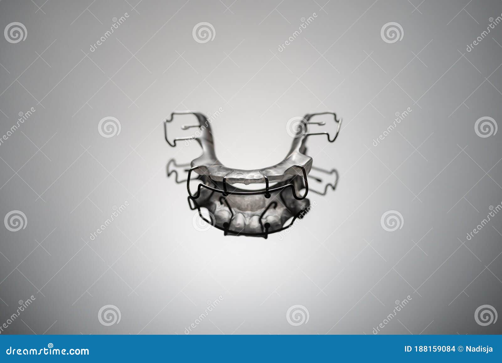 Braces for Children Teeth on Gray, Closeup Stock Photo Image of