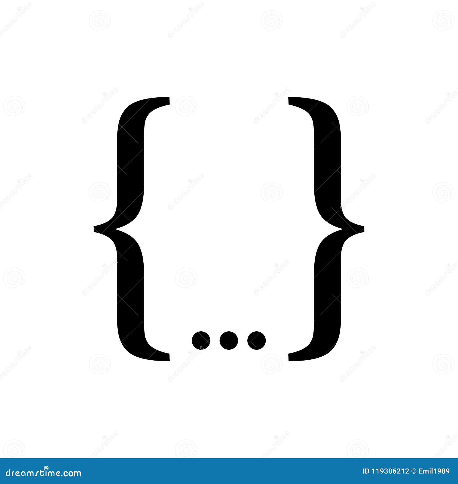 Brackets icon sign stock illustration. Illustration of modern - 119306212