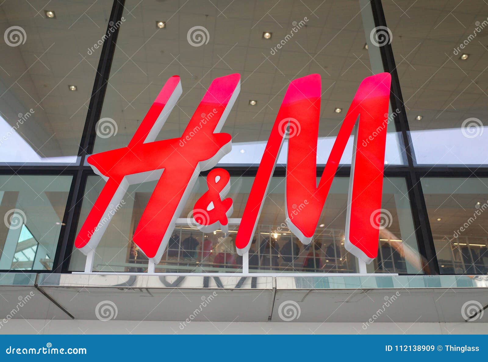 H & M Logo on the Outside of the Fashion Clothing Store Editorial Stock ...