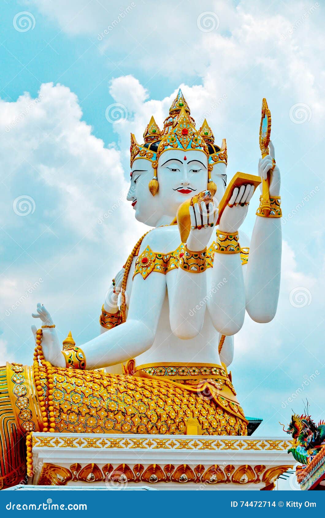 BRAHMA HINDU stock photo. Image of brahma, thailand, temple - 74472714