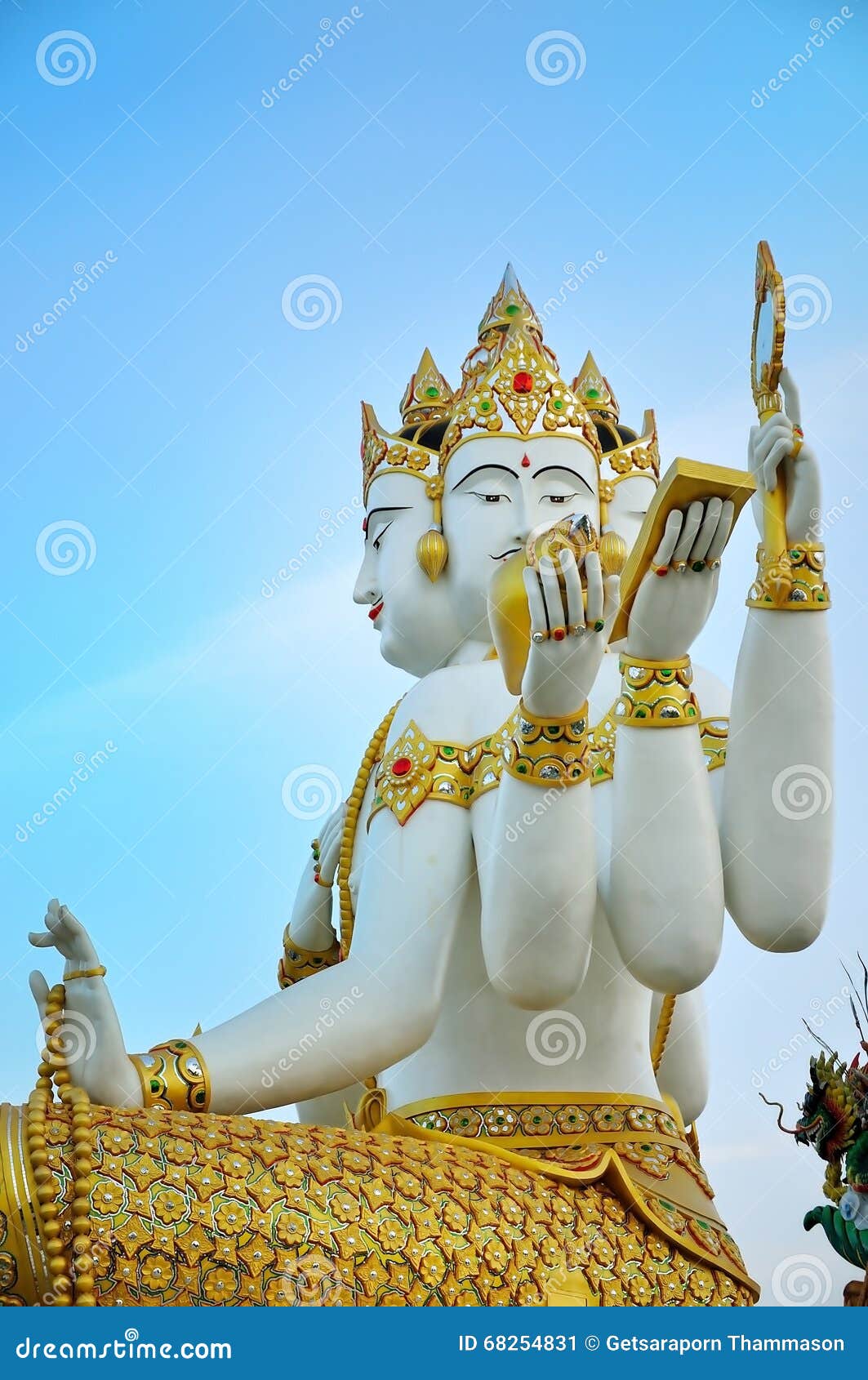 Brahma Statue Lord of Hindu Indian Culture Stock Image - Image of hidu ...