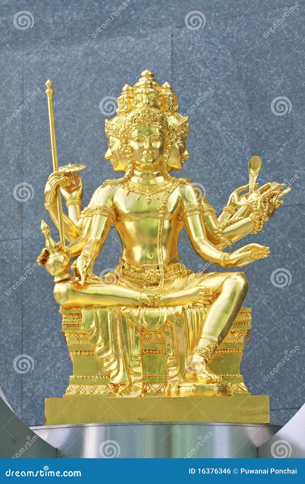 Brahma Worship stock photo. Image of carvings, statue 16376346