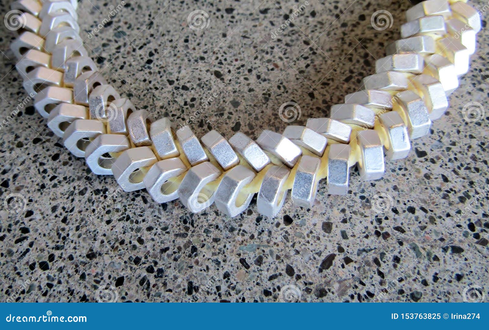 Detail of Braided Hex Nut Bracelet Stock Image  Image of jewelry macro  153763825