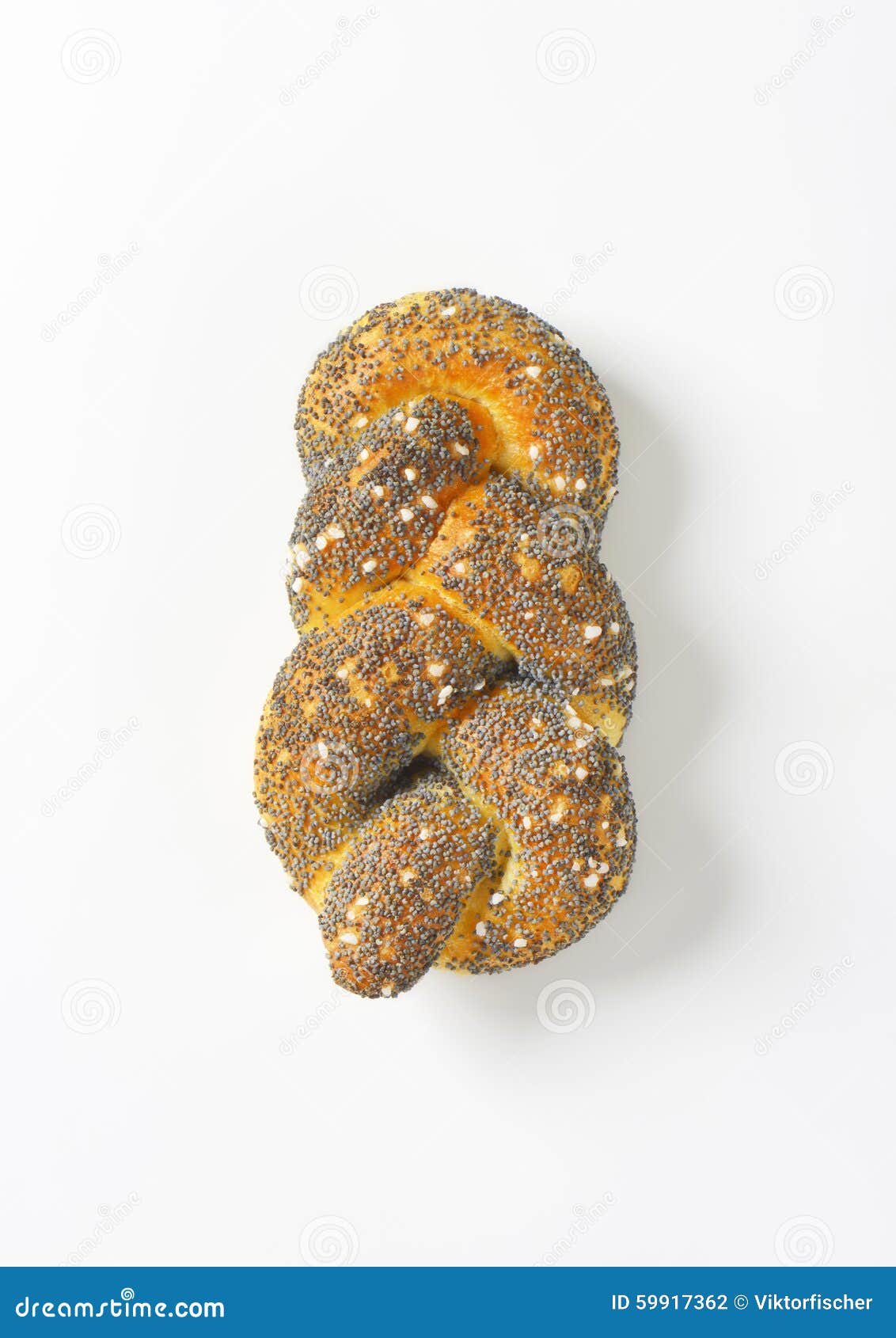 Braided Poppy Seed Bread Roll Stock Photo Image of view, baked 59917362