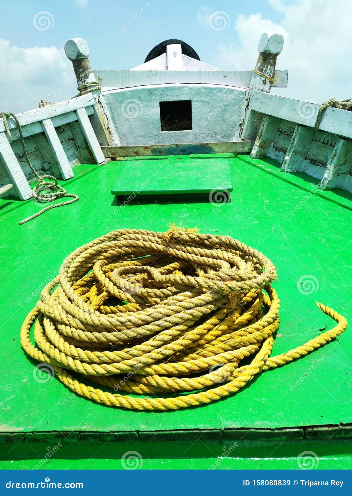 Braided Rope of a Boat stock image. Image of rope, boat 158080839