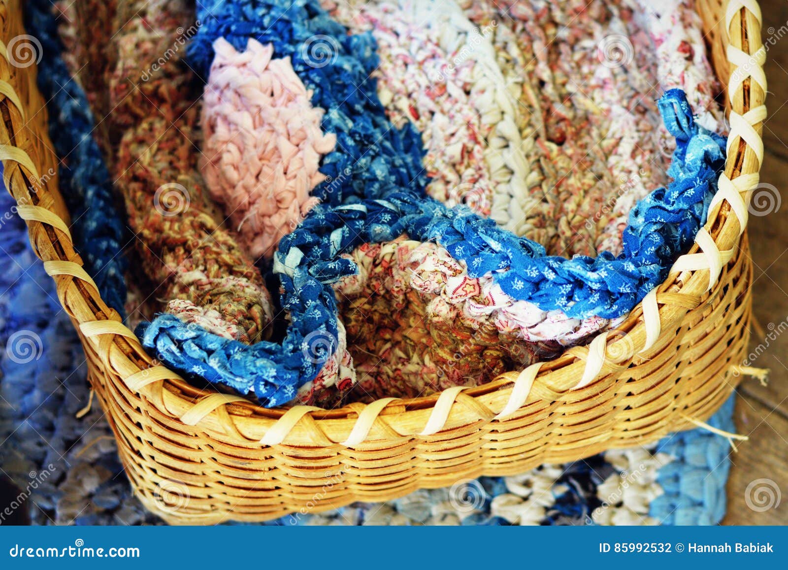 Braided Rug in Basket stock photo. Image of braided, craftsmanship