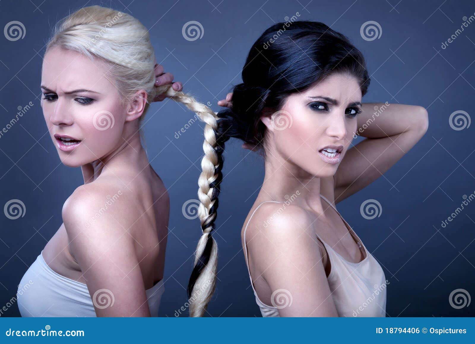Braided together stock photo. Image of couple, long, young 18794406