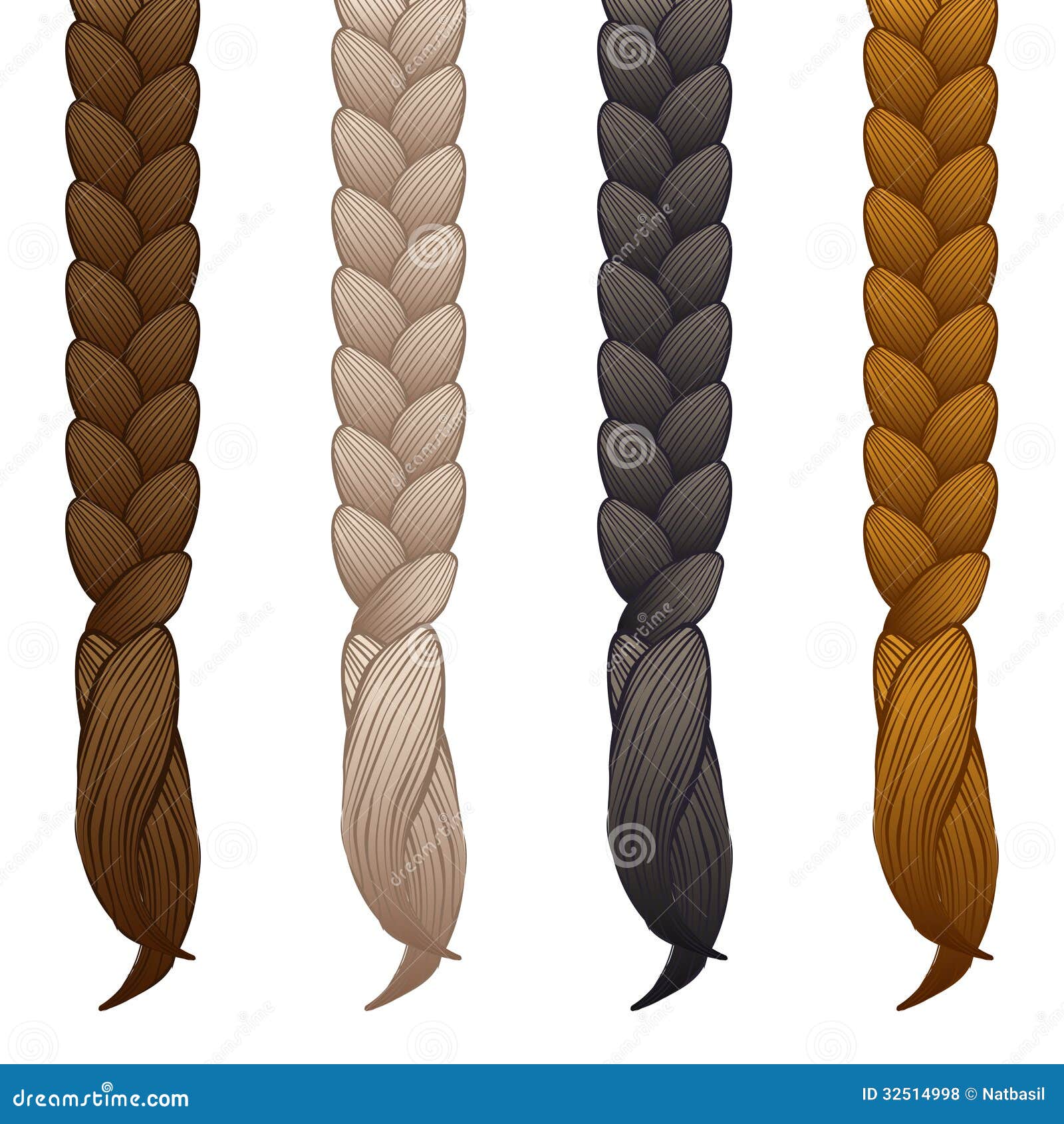 Hair Plait Fashion Vector PNG Images